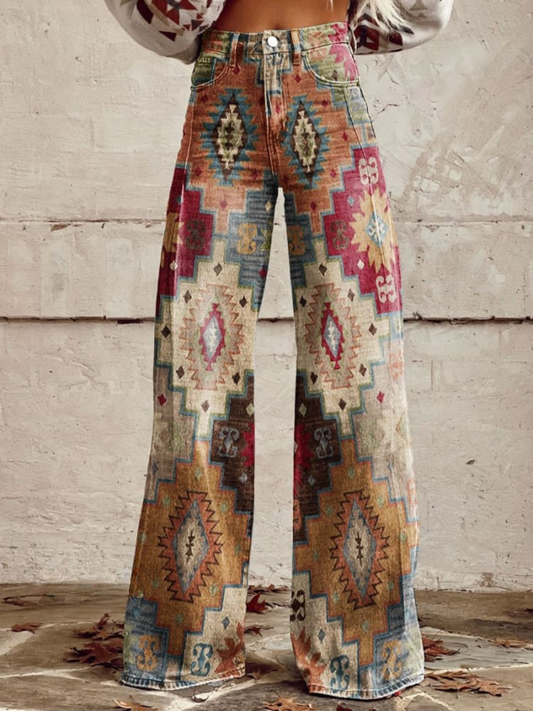 Lila | Chic Bohemien Pantaloni Bredbenede