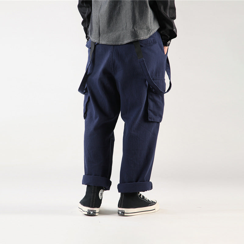 Jina - Pantaloni giapponesi cityboy con bretelle