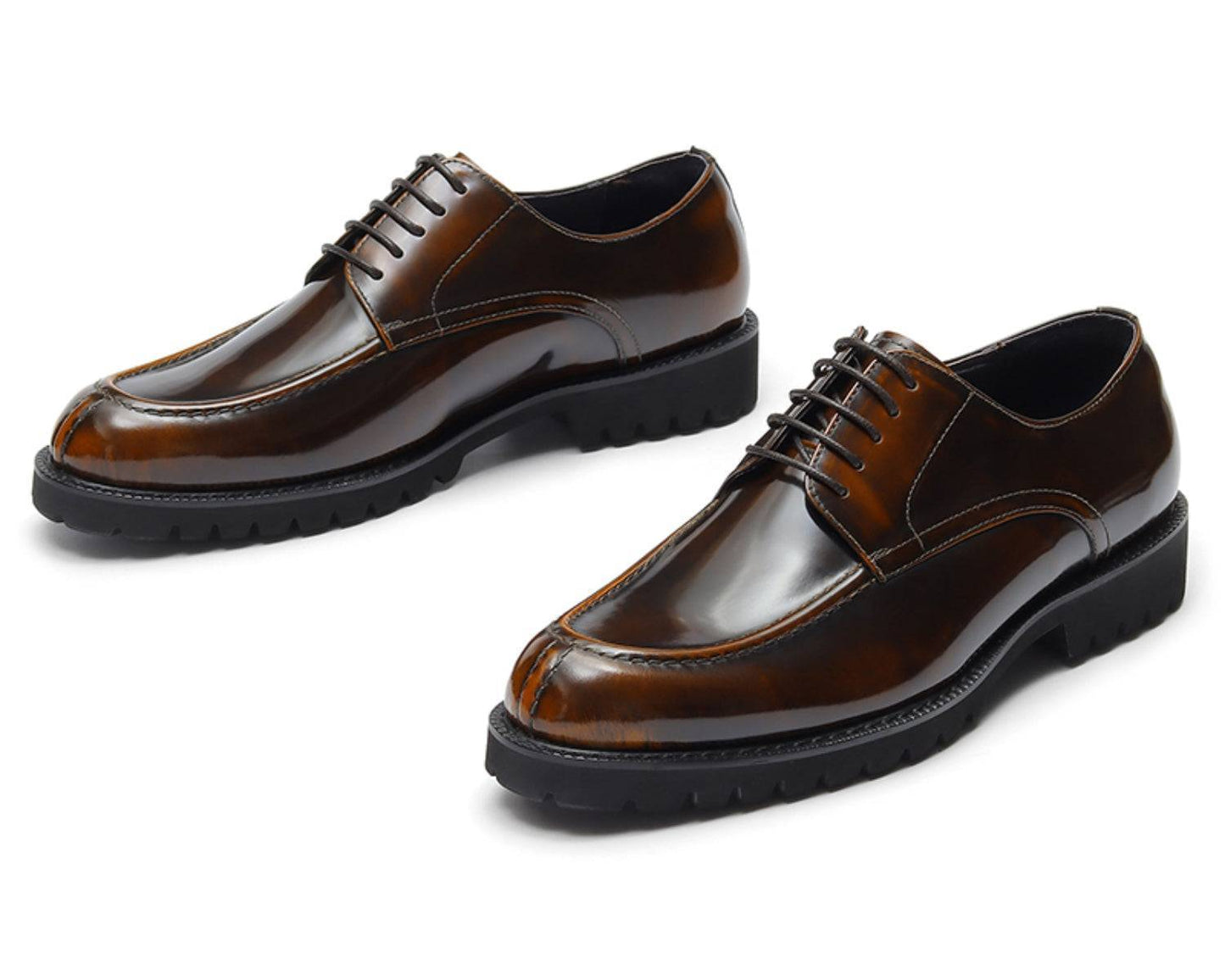 Scarpe Derby a Punta Divisa per Uomo™ – Stivali di Cuoio Casual con Suola Robusta