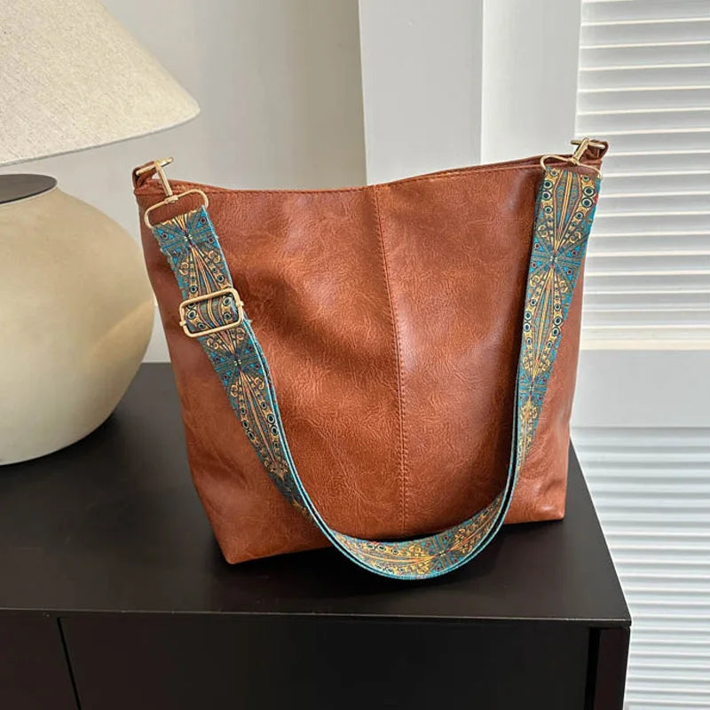 Chelsey - Borsa a spalla in pelle vintage